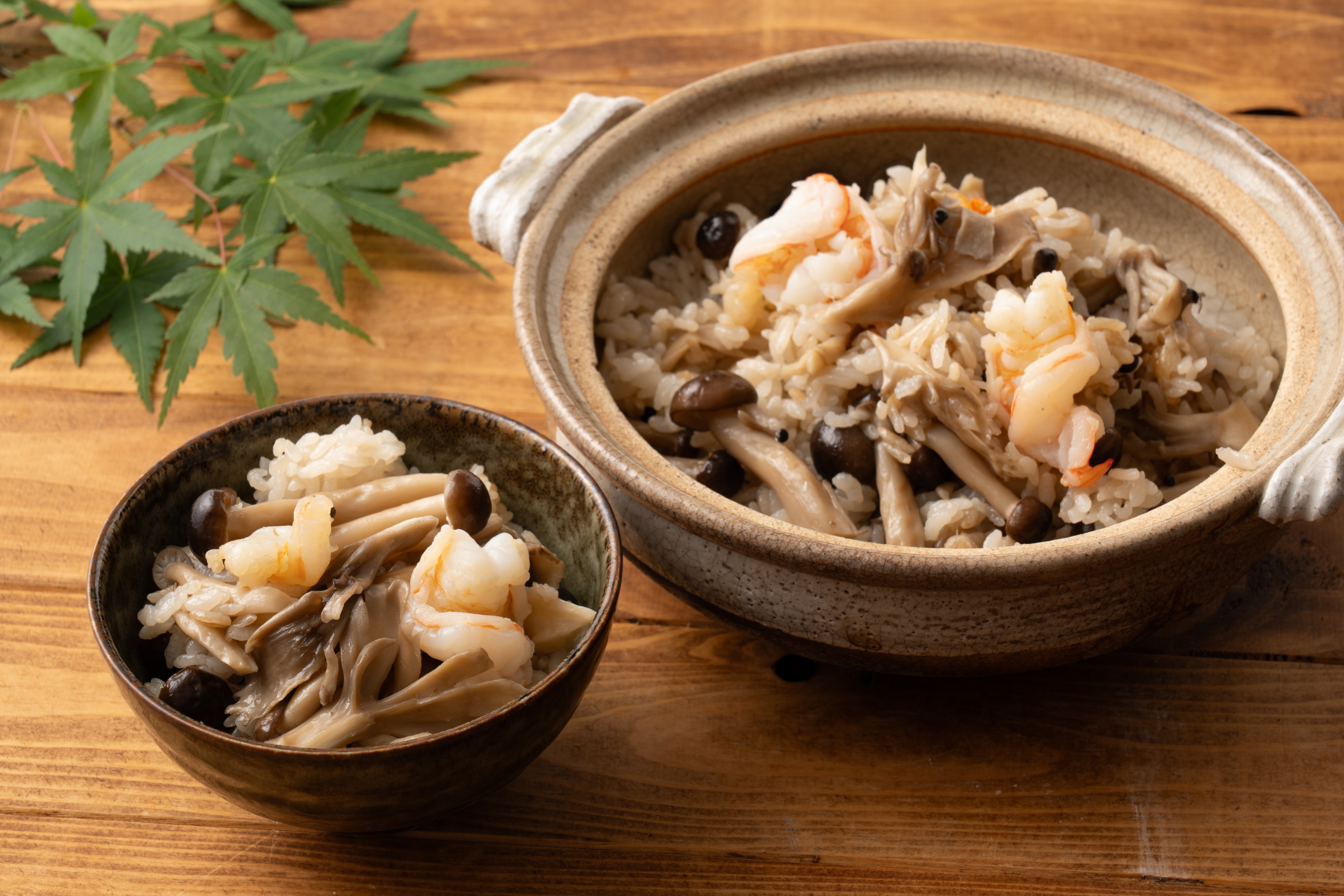 きのこと海老の炊き込みご飯