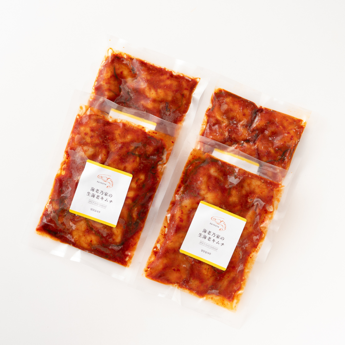 海老乃家の生海老キムチ4パック