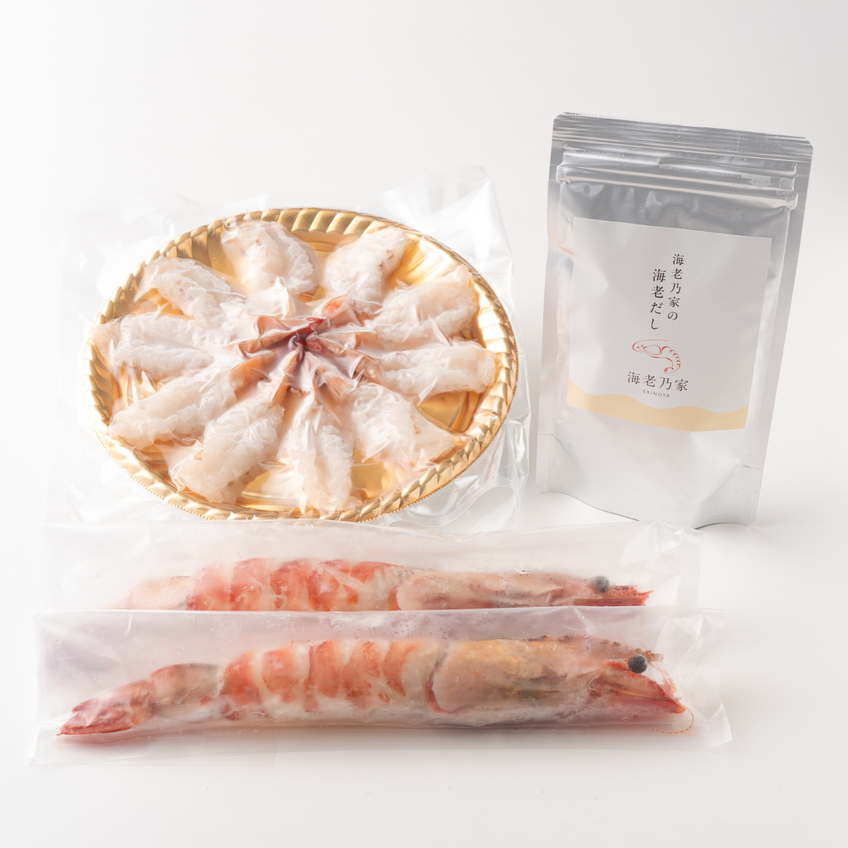 海老乃家の海老しゃぶしゃぶ+霜降り海老ステーキセット【2人前】