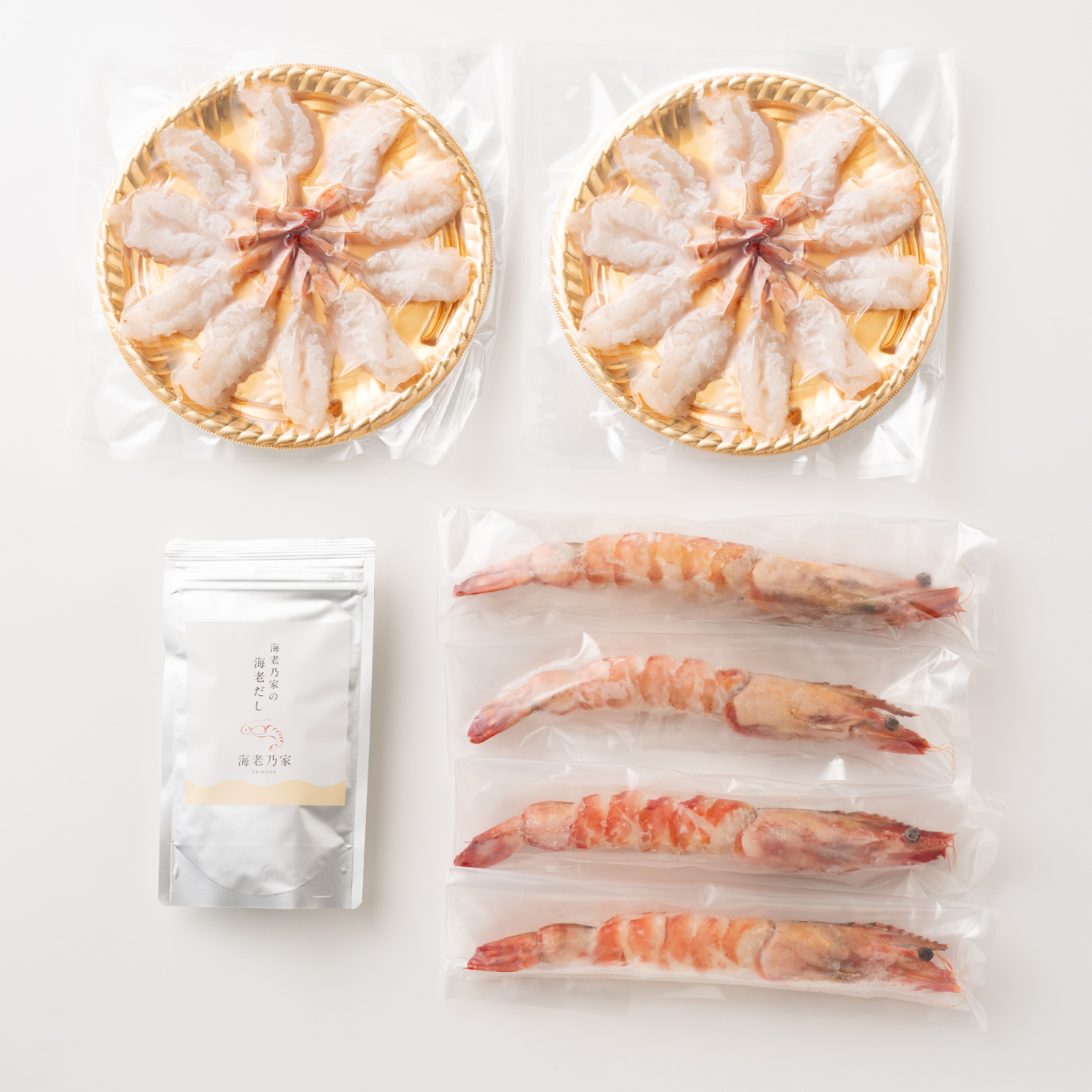 海老乃家の海老しゃぶしゃぶ+霜降り海老ステーキセット【4人前】